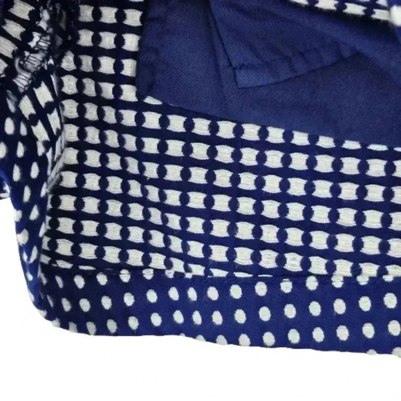 Merona Blue Polka Dot Shorts Size 4 Cuffed Cotton Blend Summer Casual - Picture 12 of 13